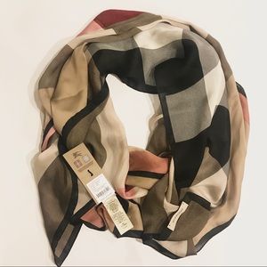 Ultra Mega Check Washed Mulberry Silk Scarf